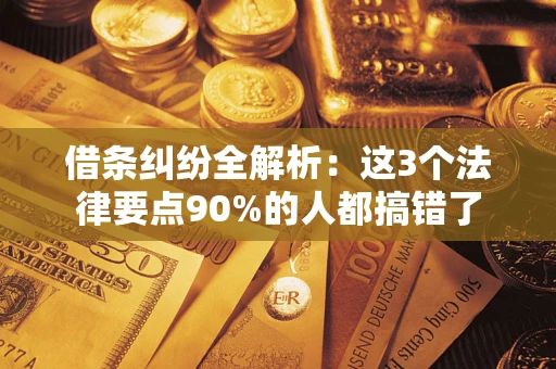 武汉借条纠纷全解析：这3个法律要点90%的人都搞错了