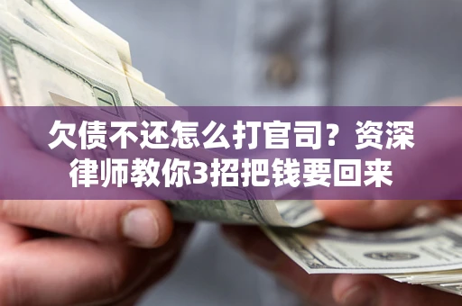 武汉欠债不还怎么打官司？资深律师教你3招把钱要回来