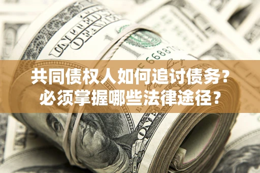 武汉共同债权人如何追讨债务？必须掌握哪些法律途径？