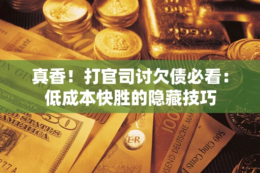 武汉真香！打官司讨欠债必看：低成本快胜的隐藏技巧