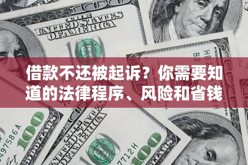 武汉借款不还被起诉？你需要知道的法律程序、风险和省钱技巧