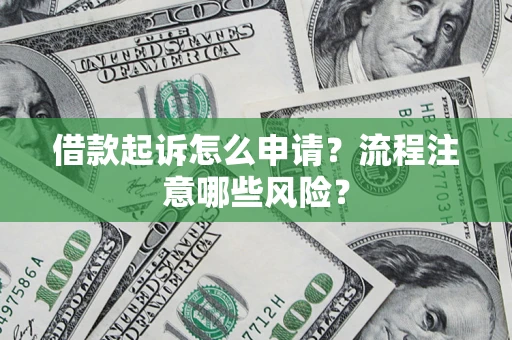 武汉借款起诉怎么申请？流程注意哪些风险？