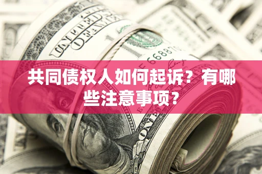 武汉共同债权人如何起诉？有哪些注意事项？
