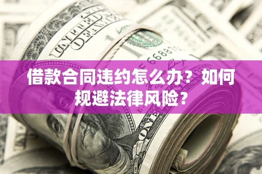 武汉借款合同违约怎么办？如何规避法律风险？